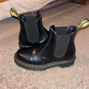 Black Dr. Martens Black Leather Chelsea Boots
